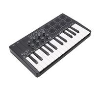 Luocute Clavier MIDI Professionnel, 25 Touches avec 8 Pads Rétroéclairés RVB et 8 Boutons, Contrôleur MIDI USB Portable pour la Production Musicale, Compatible avec Windows OS X Android