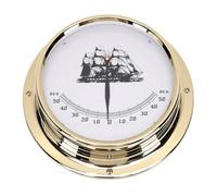 Luocute Clinomètre Marin, Jauge d'angle de Pendule en Forme D'horloge | Laiton Poli, Diamètre du Cadran 125 Mm, Trous de Montage Pré-percés Mécanique Aucun Entretien pour Navire D'ingénierie