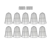 Luocute Cloche en Fil de Poulet de Jardin 10 Pièces, Fer épaissi