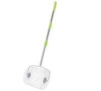 Luocute Collecteur de Balles de Tennis, Ramassage Facile, sans Flexion, en Acier Inoxydable, avec Poignée Télescopique, pour Courts de Tennis, Collection de Fruits de Jardin (S)