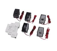 Luocute Compteur D'énergie Intelligent WiFi, Moniteur de Puissance Bidirectionnel triphasé avec 5 Capteurs 100 A pour la Détection de L'énergie Solaire AC Domestique, Compatible avec