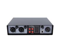 Luocute Console de Mixage Sonore, Mélangeur Audio Numérique 2 Entrées 2 Sorties avec Alimentation Fantôme 48 V et Contrôle Indépendant par Bouton, pour Enregistrement D'instruments de