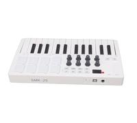 Luocute Contrôleur de Clavier MIDI 25 Touches, Production Musicale Professionnelle sans Fil BT avec 8 Pads de Batterie Rétroéclairés RVB, 8 Boutons de Détection de Force pour Studio