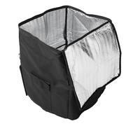 Luocute Couvercle de Pompe de Spa, Tissu Oxford 600D, Film D'aluminium isolé, Résistant à l'eau, Couvercle de Pompe de Chauffage de Spa, avec Fermeture éclair et Sangles Adhésives, pour