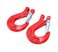 Luocute Crochets de Remorquage avec Verrou de sécurité 1,12 Tonne Acier | Construction Forgée pour Levage Lourd, Loquet Automatique Empêche le Glissement, Fourche Clevis pour Chaîne de 6mm pour