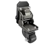 Luocute de Boîte à Outils, Roue Avant Robuste en Acier Inoxydable avec Roulements à Billes pour Boîte Outils Roulante, capacité de Charge de 200 Lb, Conception Pliable