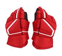 Luocute de Hockey sur Glace Rouges, Conception en Maille Respirante avec Tissu en Nylon et Mousse EVA pour Une Protection Maximale, Coupe Classique pour Le Hockey, Le Patinage à (8 Pouces)