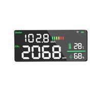 Luocute Détecteur de CO2, Compteur de Décibels avec Moniteur de Température et d’humidité, Contrôle Via Application WiFi, for Maison Bureau Salle de Classe