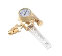 Luocute Détendeur D'argon avec Débitmètre, G5/8-14 Réducteur de Pression | Régulateur de gaz débitmètre avec réglage 0-25 LPM, double échelle CFH, corps en laiton, pour soudage MIG TIG
