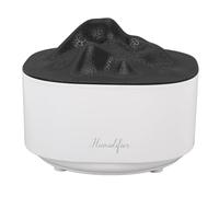 Luocute Diffuseur D'huiles Essentielles 1,5 L Double Pulvérisation (Blanc | Avec 2 Modes de Brumisation, Silencieux en Dessous de 25 DB, Minuteur 8/12 H, Lumière à Effet Volcan à 7 Couleurs, pour