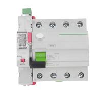 Luocute Disjoncteur à Réenclenchement Automatique de Type 4P A, Disjoncteur RCD RCCB à Réinitialisation Automatique à Affichage Numérique (63A)