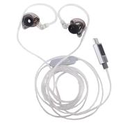 Luocute Écouteurs de Jeu USB C, écouteurs Filaires HiFi avec Câble Détachable à 2 Broches, Microphone intégré, Pilotes Hybrides 1BA + 1DD, écouteurs Intra-Auriculaires pour