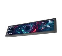 Luocute Écran Secondaire D'ordinateur de 9,2 Pouces, écran de Panneau de Capteur FHD 1920 X 462 pour la Surveillance de la Température du CPU et du GPU, avec Thèmes Vidéo Dynamiques et (Black)
