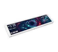 Luocute Écran Secondaire D'ordinateur de 9,2 Pouces, écran de Panneau de Capteur FHD 1920 X 462 pour la Surveillance de la Température du CPU et du GPU, avec Thèmes Vidéo Dynamiques et (White)