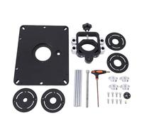 Luocute Élévateur de Routeur, Système de Levage de Table de Routeur en Alliage D'aluminium avec 4 Anneaux D'insertion, Levage de Matériaux pour le Fraisage du Bois, Réglage de Routeur