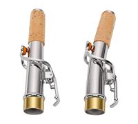 Luocute Ensemble de 2 Manches de Saxophone Soprano, Col Droit et incurvé en Laiton pour Pièces de Rechange de Saxophone Soprano avec Diamètre de Buse de 16,7 Mm, Kit D'embout de