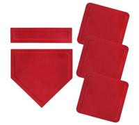 Luocute Ensemble de Bases de Baseball en Caoutchouc avec Plaque d'accueil | Caoutchouc Léger de 2 Mm, Fond Antidérapant pour Herbe/ciment, Conception de sécurité pour L'entraînement des Jeunes, pour