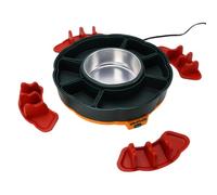 Luocute Ensemble de Casseroles électriques à Fondue au Chocolat, Ensemble de Service à Tacos Rotatif Multifonctionnel avec Contrôle de la Température et Plateaux Amovibles, pour les (Prise UE 220V)