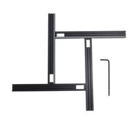 Luocute Ensemble de Jonction de Rail de Guidage, Rail de Guidage de Scie à Bois Réglable en Alliage D'aluminium de 500 Mm avec Mouvement Gauche à Droite, pour Coulissant de Scie