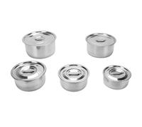 Luocute Ensemble de Marmites en Acier Inoxydable, 5 Pièces, Marmite à Soupe avec Couvercle, Lavable au Lave-vaisselle, Chauffage Uniforme, pour la Cuisson de la Soupe, des Pâtes et de