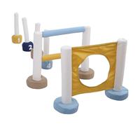 Luocute Ensemble D'équipement D'entraînement d'agilité pour Chiot 3 en 1, Facile à Démonter, Kit de Démarrage de Parcours d'obstacles Portable pour Chien, pour Intérieur et Extérieur