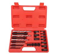 Luocute Ensemble D'extracteur à Vis de 25 Pcs, Kit D'extracteur de Boulons cassé en Acier Easy Out avec Boîtier de Rangement, Outil de Déménagement à écrou pour Boulons, écrous et Vis