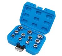 Luocute Ensemble D'Extracteur de Boulons de 11 Pcs, Entraînement de 3/8 Pouces, Tailles 8-19 Mm Sockets, CR-MO Boulon Retractive Extracteur Socket Toolt With Rangement Case
