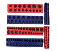 Luocute Ensemble D'organisateurs de Douilles Magnétiques, 6 Pièces, Plateau de Support de Douilles Magnétiques Puissants pour Entraînement 1/4", 3/8", 1/2", Aimants Haute Résistance pour