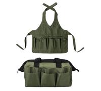 Luocute Ensemble D'Outils de Jardinage Kit D'Outils de Jardinage avec Tablier en Tissu Oxford 600D et Sac à Outils Plusieurs Poches pour Jardin, Verger, Cour et Camping