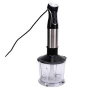 Luocute Ensemble Mélangeur à Main, Mélangeur électrique 5 en 1 avec Fouet, Mousseur à Lait, Tasse de 800 Ml, Bol Hachoir de 600 Ml, Vitesse Variable pour Smoothies, Soupes, (Prise UE 220-240V 1500W)