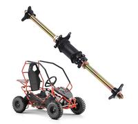 Luocute Essieu Arrière de Quad 750 Mm (29,53 pouces), Essieu Arrière de Kart en Alliage D'acier de 25 Mm avec Support de Fixation de Cadre et Brides Boulonnées pour Véhicules