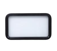 Luocute Fenêtre en Verre Obscur de Porte D'entrée de Camping-Car, Fenêtre D'entrée en Verre de Porte de Camping-Car avec Cadre Extérieur Intérieur pour Remorque de Camping-Car, Fenêtre