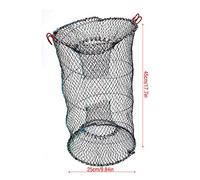 Luocute Filet de Piège Pliant pour écrevisses, Homards, Crabes, Crevettes | Conception cylindrique, ouvertures à deux extrémités, construction en acier nylon, ruisseau Pond Lake, crochet de