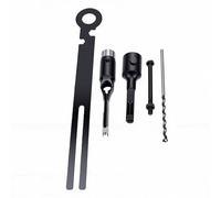 Luocute Foret à Trou carré de 3/8 Pouces, Ciseau à Mortaiser SDS Plus à Tige Ronde pour le Travail du Bois, avec Construction en Acier allié trempé, Cannelures en Forme de U pour des