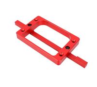 Luocute Gabarit de Charnière de Porte, Gabarit de Défonceuse en Aluminium 3,5 Pouces Auto-centrant pour Scénarios D'application (Pince de charnière de porte rouge)