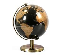 Luocute Globe de Bureau en Bronze Antique, Décor de Carte du Monde