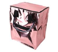 Luocute Grand Sac D'épicerie Réutilisable sur roulettes, Fourre-Tout Multifonctionnel étanche à roulettes avec Poignée, Design Léger et Pliable pour L'épicerie, la Lessive, Le Camping (Or Rose)