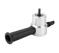 Luocute Grignoteuse en Métal, Accessoire de Perceuse électrique | à Double Tête Outil de Portable, Feuille D'aluminium en Acier Inoxydable, Double Tête Réglable pour Coupes Droites