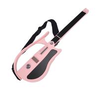 Luocute Guitare Intelligente sans Cordes, Guitare électrique de Voyage Pliable et Portable avec Indicateur Lumineux de Cou en Temps Réel connecté à L'application pour Débutant, Rose