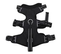 Luocute Harnais pour Chien, Ensemble de Laisse pour Chien à Double Boucle Réglable sans Traction avec Sangle de Cou Verrouillable et 2 Clips à Connexion Rapide, Tissu Oxford (M)