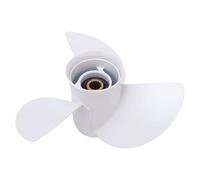 Luocute Hélice Hors-Bord en Aluminium à 3 Pales 13,5 X 15 K, 15 Dents Cannelées, Rotation à Droite, avec Matériaux en Aluminium et Cuivre Haute Résistance, pour Moteurs Hors-Bord de 50