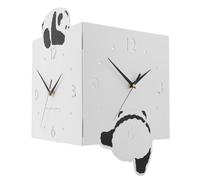 Luocute Horloge Murale d'angle à Double Face, Peinture de Boulangerie de Métal Nordique Moderne Battant Une Batterie Silencieuse Fonctionnant pour Le Bureau du Salon