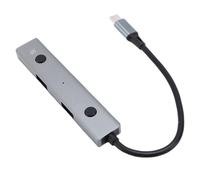 Luocute Hub Vocal AI pour Les Réunions Pilotées par AI, Adaptateur USB de Traduction Multilingue pour ChatGPT, Alliage D'aluminium, Type C à 3 Ports USB2.0, 2 Clés pour Ordinateurs