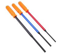 Luocute Jeu de Poinçons Longs en Acier au Carbone, Tailles 1/4 Po, 5/16 Po, 3/8, Têtes de Poinçon pour Démonter les Goupilles D'étrier de Frein de Voiture 40 Cm, Retirer les Outils