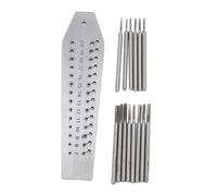 Luocute Jeu de Tarauds et Filières D'horloger 36 Trous, Ensemble D'outils de Micro Taraud et Filière en Acier Inoxydable avec Planche en Acier 36 Trous pour la Réparation de Montres et