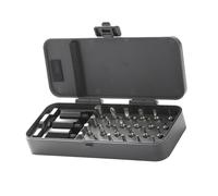 Luocute Jeu D'embouts de Tournevis à Cliquet Magnétique, Kit D'outils de Réparation Portable 24 en 1 avec Poignée Amovible, Boîtier en Alliage D'aluminium pour Meubles, Appareils
