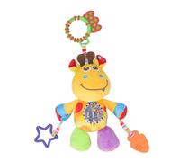 Luocute Jouet Hochet pour Poussette de bébé, en Forme D'animal Mignon | Tissu en Peluche Doux, Conception de Cloche à Sonnerie pour Apaiser, Sucette Suspendue Amovible, pour Poussette ou Berceau