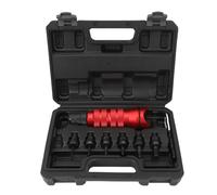 Luocute Kit D'adaptateur de Forage électrique Rivet avec 6 Têtes Interchangeables Outil de Noix de Rivet sans Fil pour L'installation D'entretien des Bâtiments