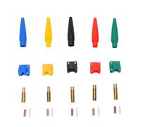Luocute Kit de Connecteur d'alimentation à Verrouillage 200A pour Armoire | 5 Male 5 Female Color Coded, Boîtier en Nylon avec Contacts en Cuivre, 200 Amp pour Configurations Scéniques et Industrielles