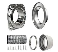 Luocute Kit de Connecteur D'évent de Sécheuse Magnétique, Couplage à | Tuyau sans Propagation de Flamme, Conception Latérale Murale Intégrée avec Bague d'étanchéité, Tuyau en Aluminium de 4